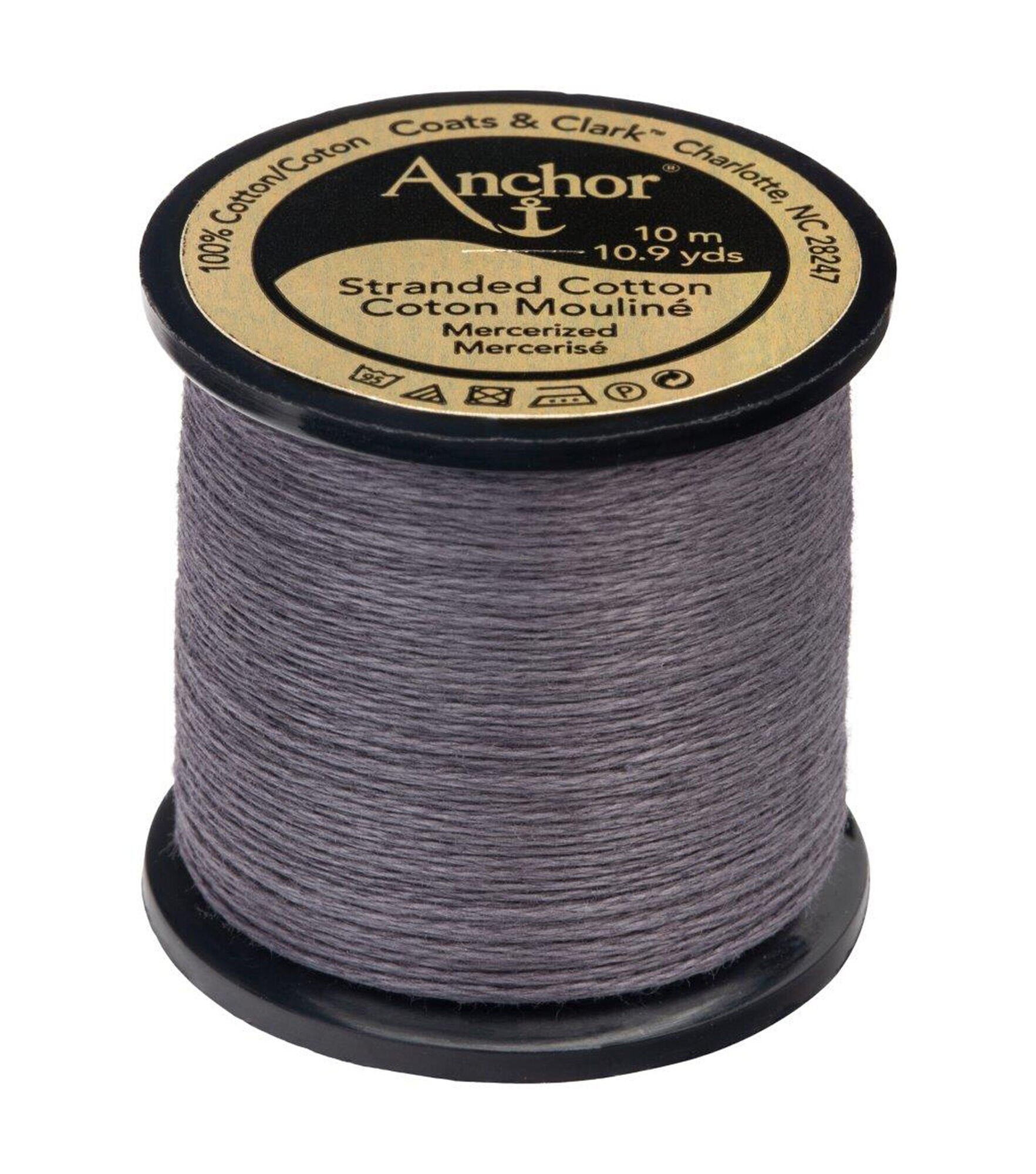 Anchor Cotton 10.9yd Neutral Cotton Embroidery Floss, 400 Grey Medium, hi-res