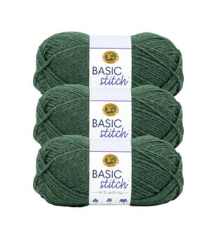 Lion Brand Yarn Vanna's Choice Sage Basic Medium Acrylic Green Yarn 3 Pack  