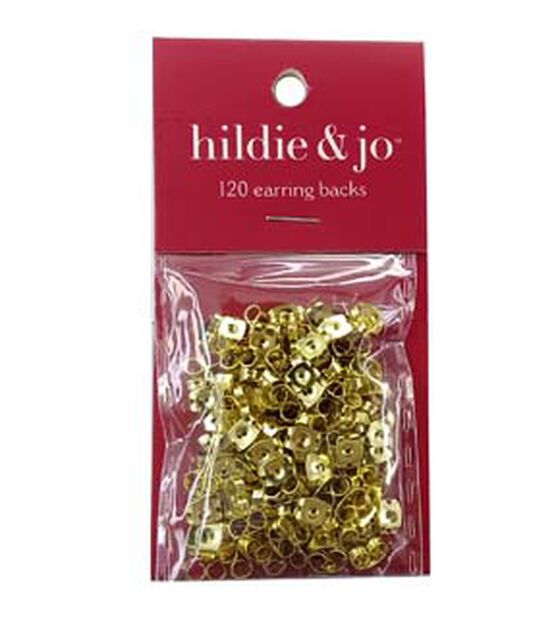 6mm x 4.5mm Gold Earring Backs 120pk by hildie & jo