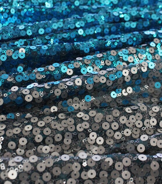 Casa Embellish Ember Sequin Fabric Ombre Sequin Blue | JOANN