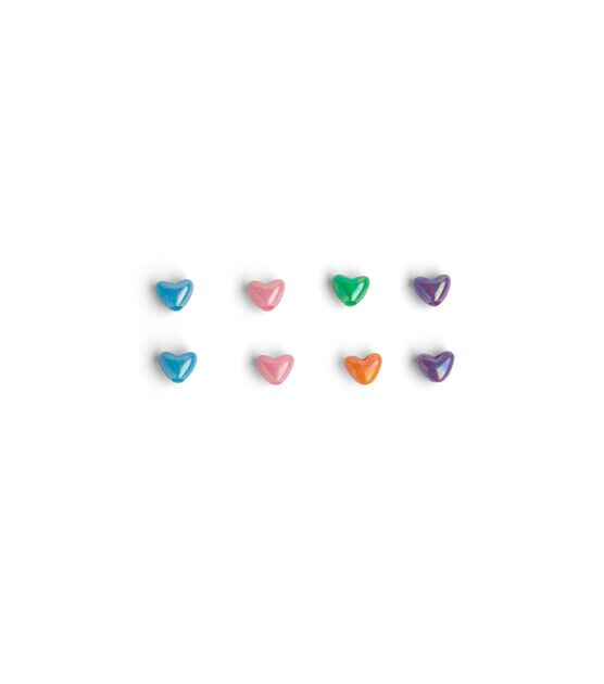 7mm Iridescent Pastel Heart Beads by POP!, , hi-res, image 3