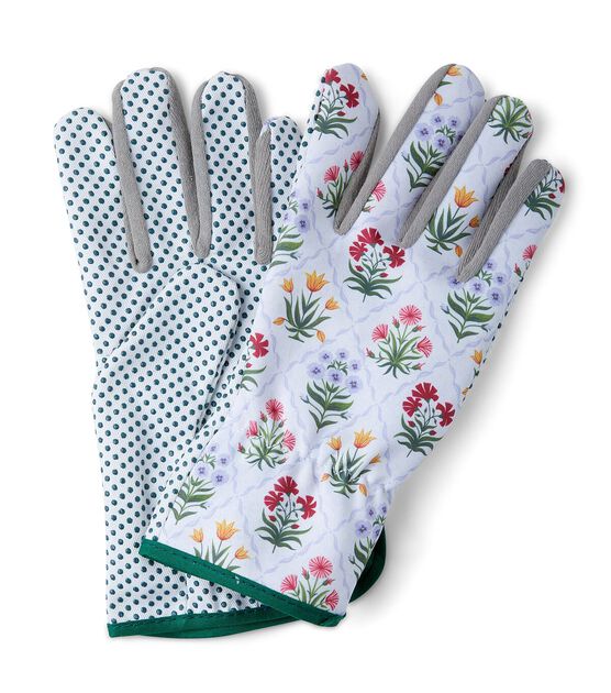 1 Pair Spring Floral Diamond Gardening Gloves by Place & Time | JOANN