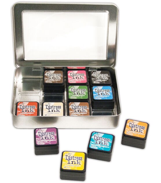 Tim Holtz Mini Distress Ink Storage Tin - Holds 12