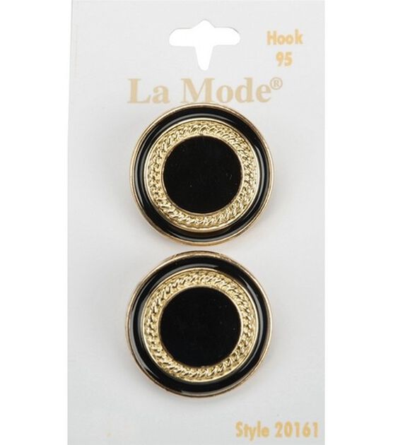 La Mode 1 Burnt Wood Toggle Buttons 2pk