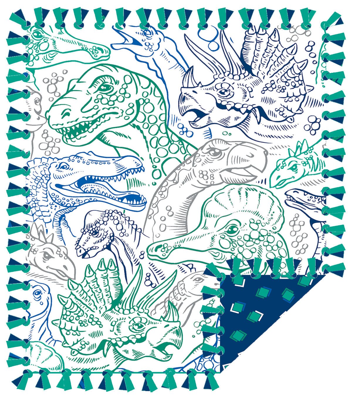 Dinosaur no sew fleece blanket 2024 kits