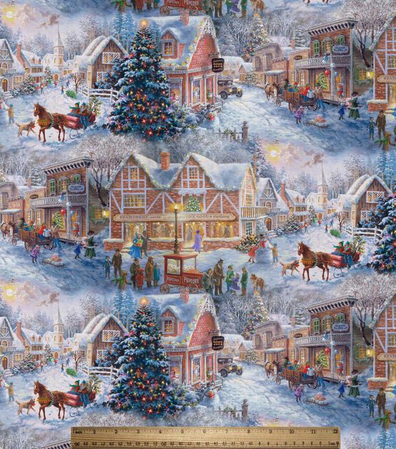 David Textiles Getting Ready for Christmas Cotton Fabric, , hi-res, image 2