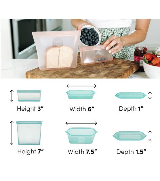 Silicone Storage Bags - Set 3 Bags