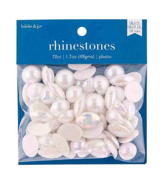 1.7oz Gold & Silver Assorted Flat Back Rhinestones 120ct by hildie