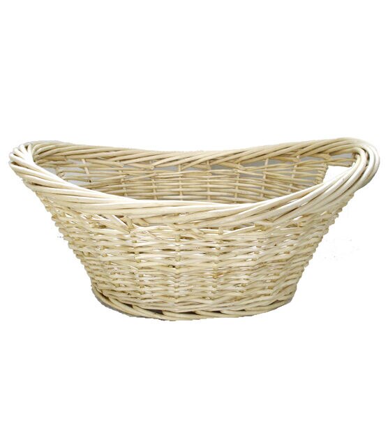 Organizing Essentials 15" x 7" Oval Heavy Rim Willow Basket