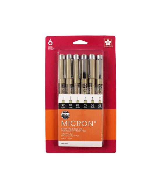 Sakura Fine Point Black Micron Pens 8ct