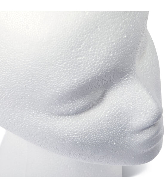 STUDIO LIMITED Styrofoam Mannequin Head, Long Neck, White Foam Wig Head  Display