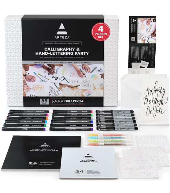 Arteza 85ct Calligraphy & Lettering Experience Box