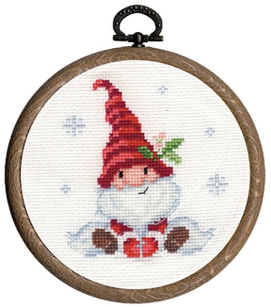 Christmas Gnomes | Counted Cross Stitch Pattern Book Small And Fast Ornament Cross Stitch Kits