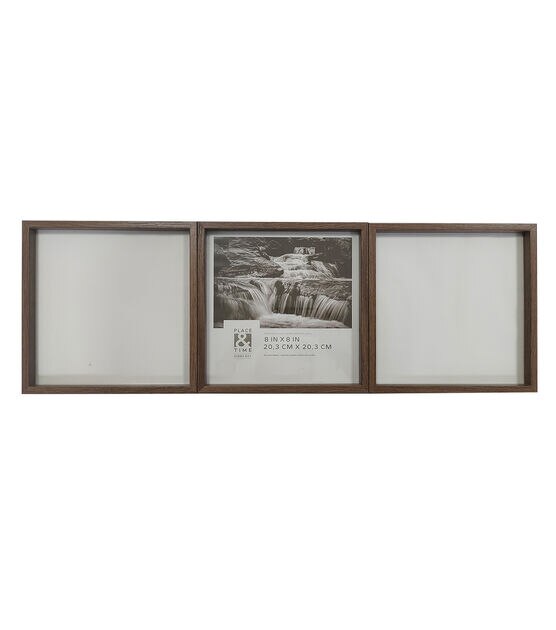 8" x 8" Walnut Wall Frame Set 3pk by Place & Time, , hi-res, image 6