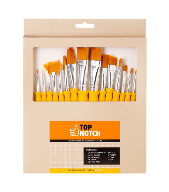 Golden Taklon Liner Brush Series by Brushes and More - Brushes and More