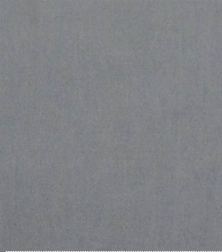 Solid 108" Wide Flannel Fabric, Gray, swatch