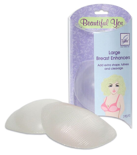 Boobs in a Box Silicone Breast Enhancers Inserts Gives A More Natural Look  (Nude)- Large 