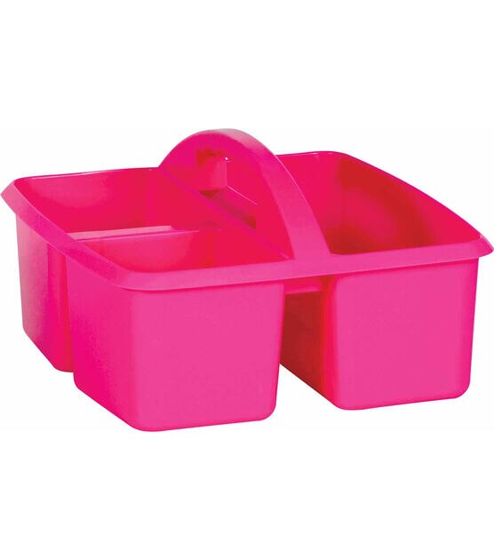 Pink Small Plastic Storage Bin 6 Pack