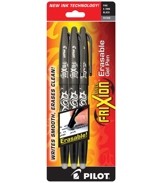 Frixion Ball Erasable Gel Pens 3 Pkg Black