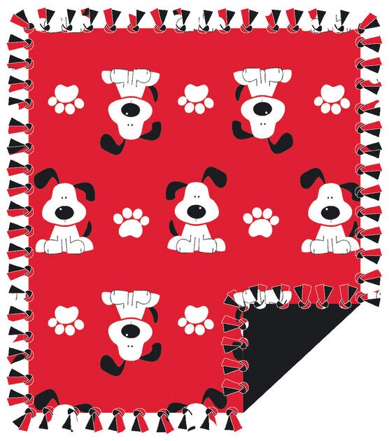 48 Wide Dogs & Paws No Sew Fleece Blanket by Make It Give It