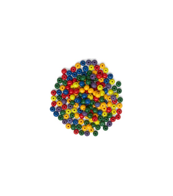 6mm Multi Colored Wooden Beads by POP!, , hi-res, image 2