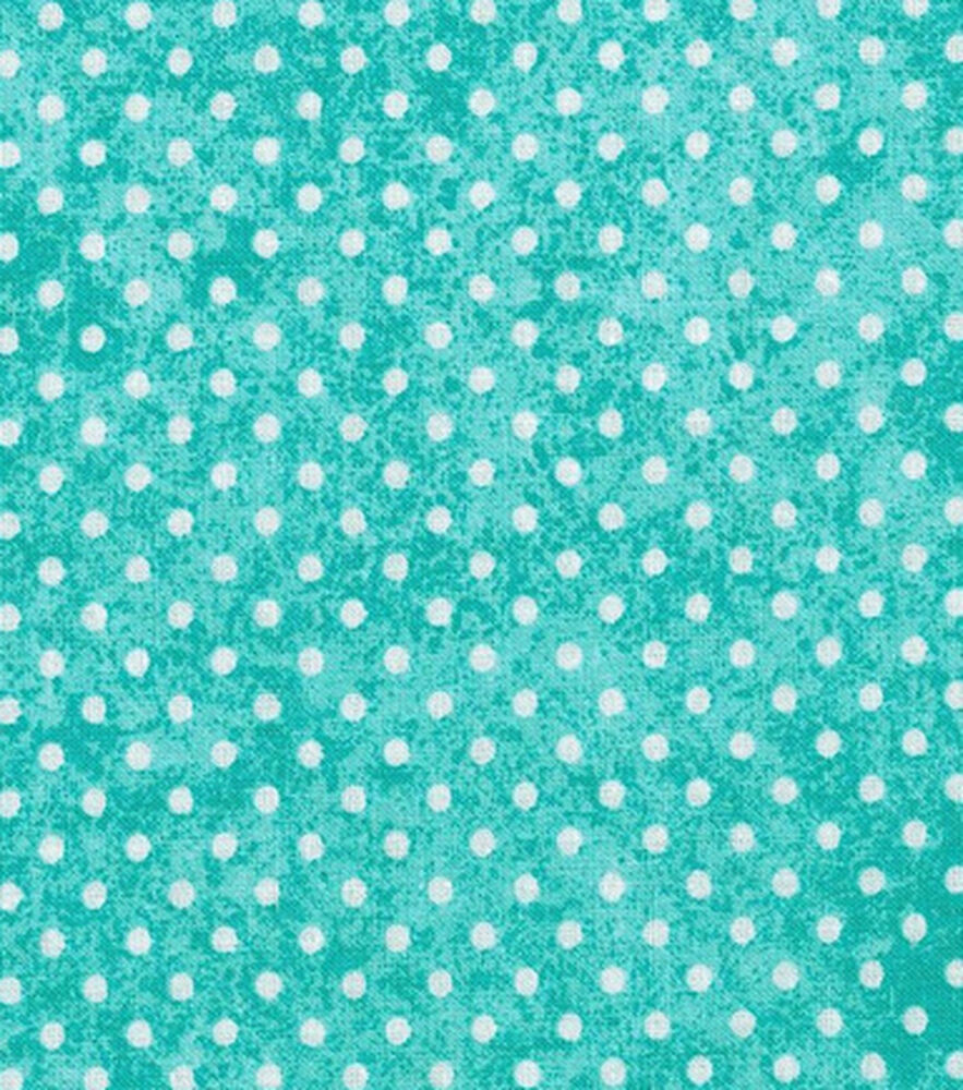 Dots on Texture Quilt Cotton Fabric by Keepsake Calico, Turquoise, swatch