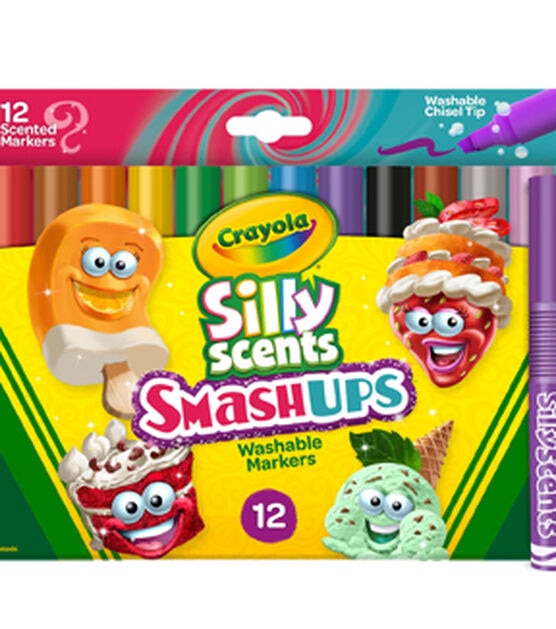 Crayola 10ct Silly Scents Smash Ups Fine Tip Washable Markers