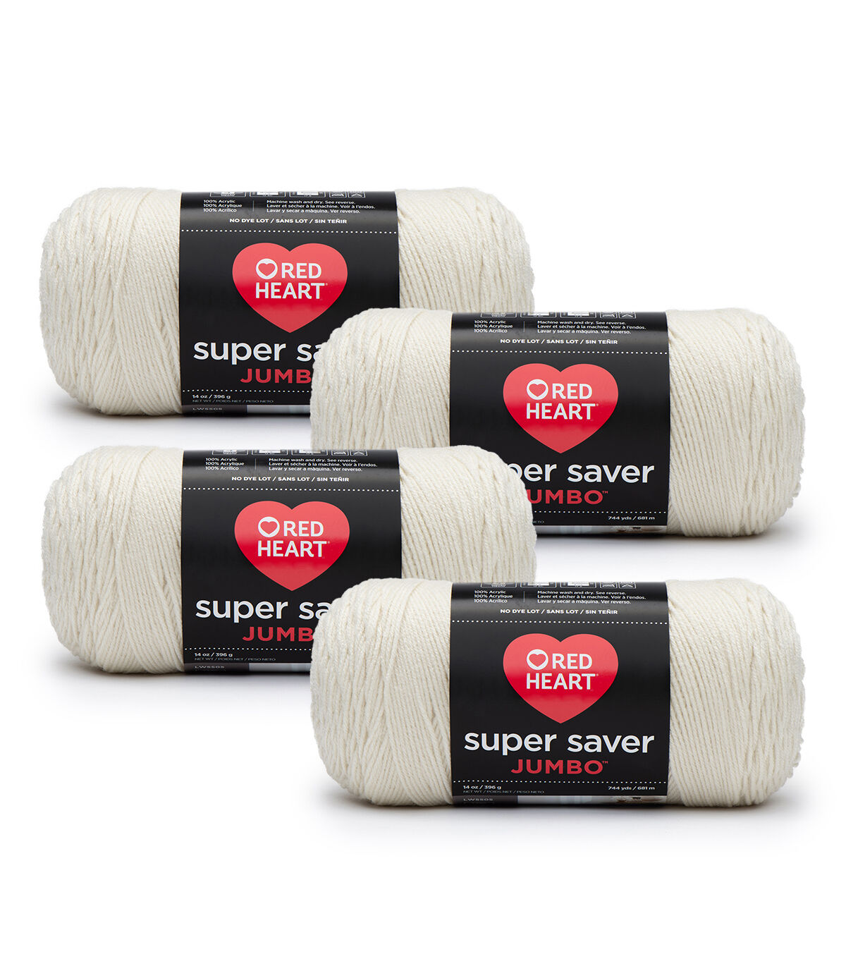 Red Heart Super Saver Jumbo Yarn 4 Bundle | JOANN