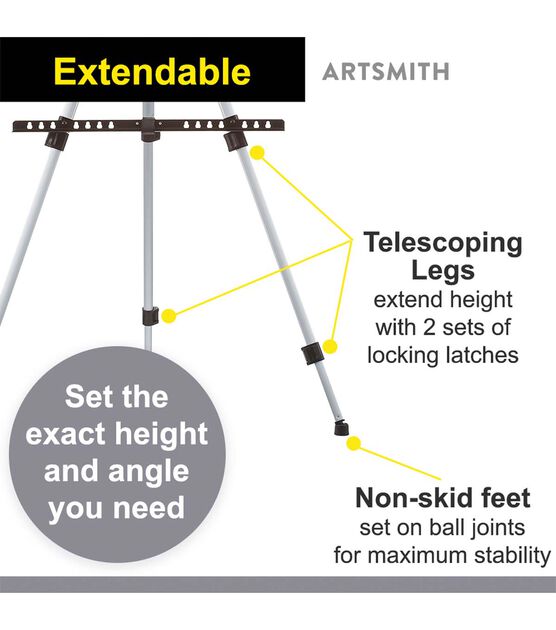 65" Tilden Tripod Easel Stand With Case by Artsmith, , hi-res, image 7