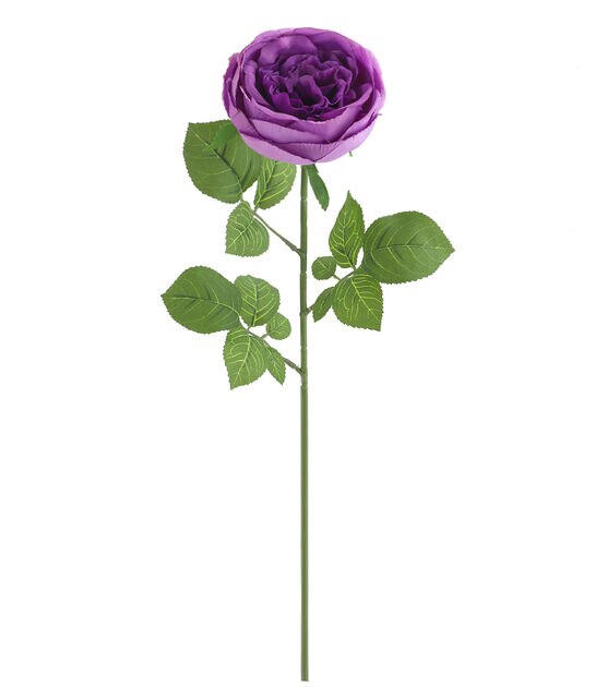 29.5" Spring Purple Cabbage Rose Stem by Bloom Room