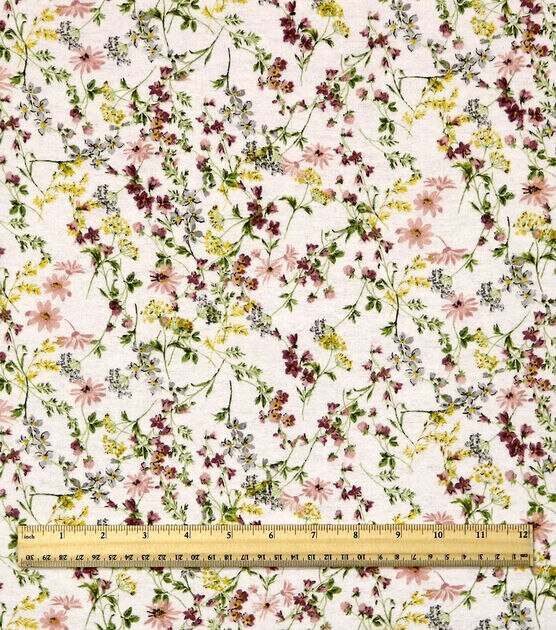 Cotton Flannel Fabric 43 / Flannel fabric with Design Floral