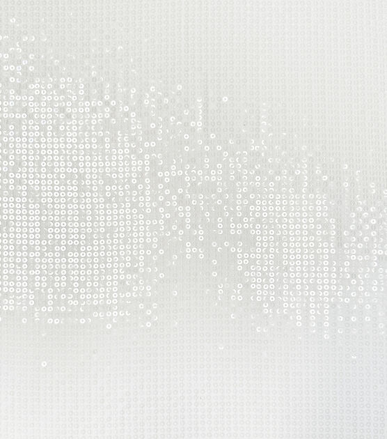 White Clear Sequin on Chiffon Fabric