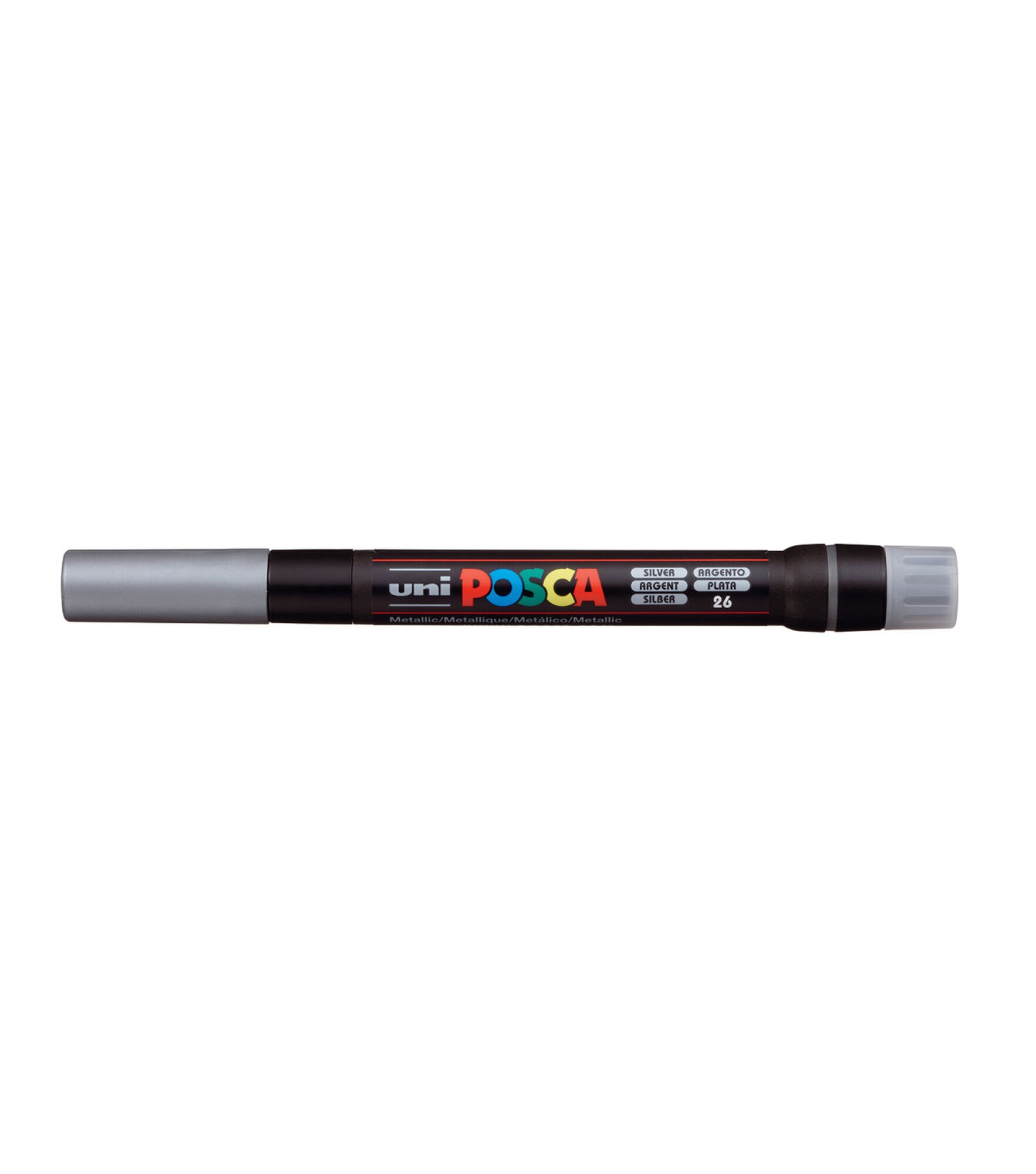 POSCA Brush Tip Paint Marker, Silver, hi-res