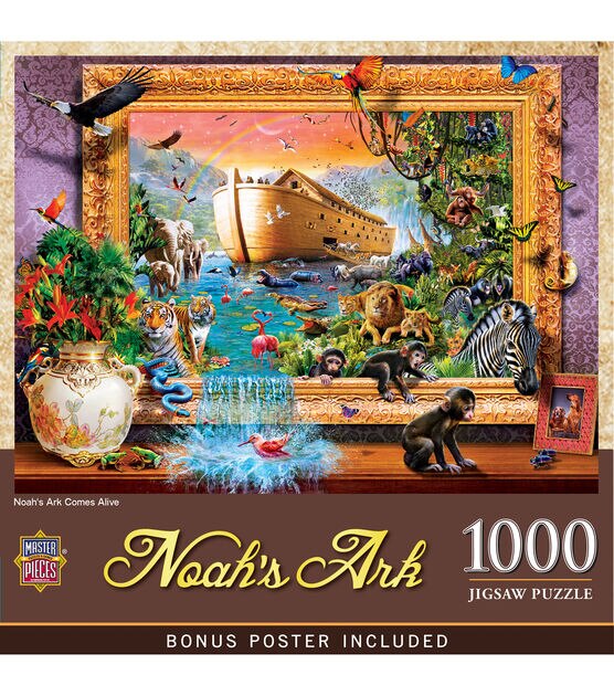 MasterPieces 19" x 27" Noah's Ark Comes Alive Jigsaw Puzzle 1000pc