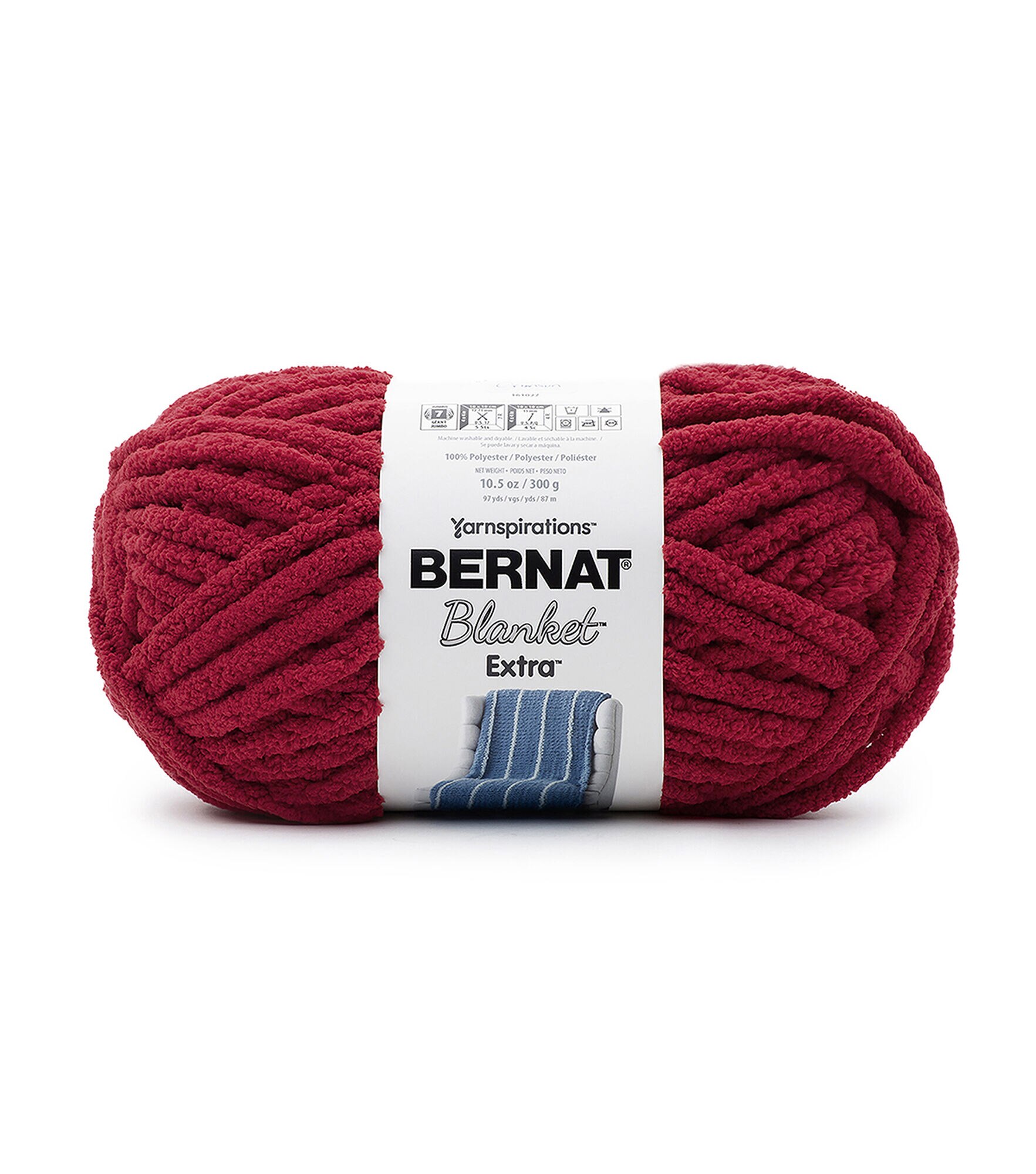 Bernat Blanket Extra 97yds Jumbo Polyester Yarn, Crimson, hi-res