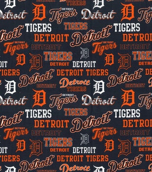 Detroit Tigers MLB Cotton Fabric - MLB Cotton Fabric By The Yard
