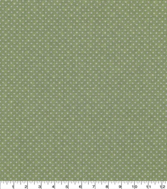 Sage Green Polka Dot Pattern Fabric