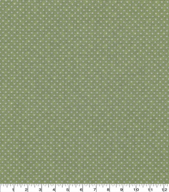 Sage Green Polka Dot Pattern Fabric