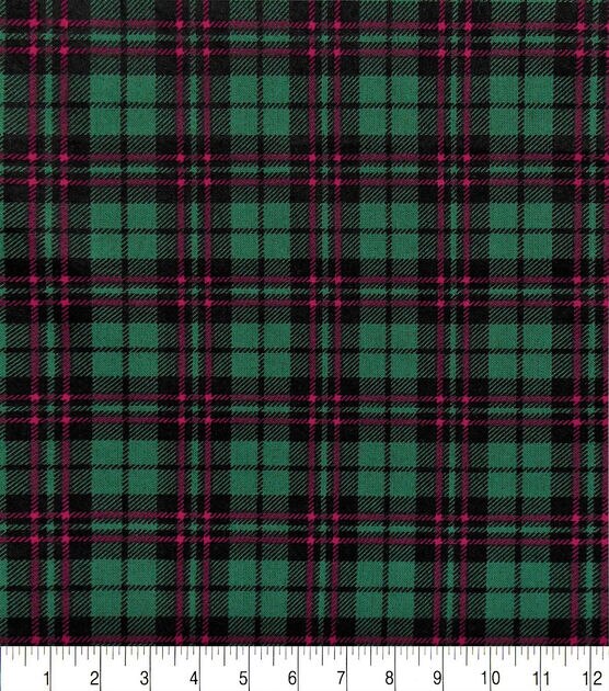Totally Tartan Green Yarn Dyed Flannel Multi Plaid W24508-76 from Northcott  by the yard.