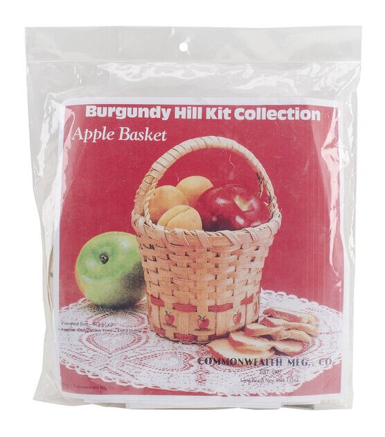 Commonwealth Basket 6" x 9" Apple Basket Burgundy Hill Kit, , hi-res, image 1