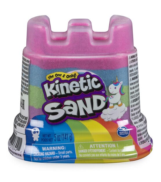 Kinetic Sand 5oz Multicolor Rainbow Unicorn Castle Container