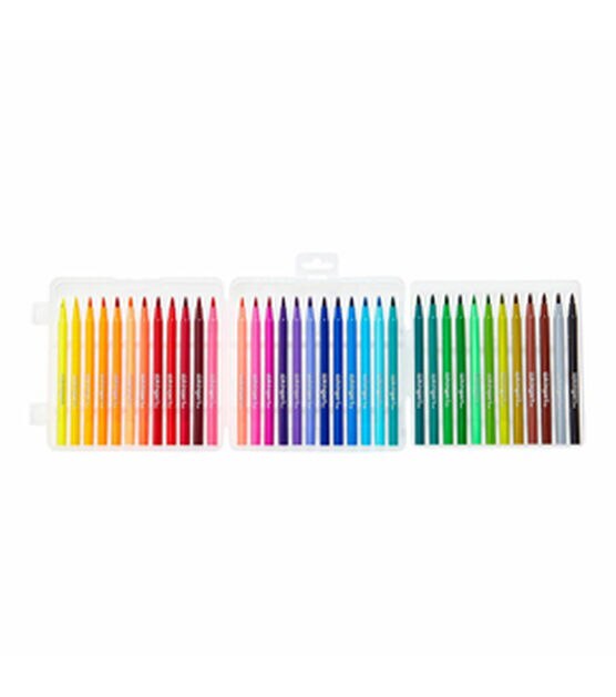 New KingArt Studio Tip Watercolor Brush Markers, Set of 36 Vivid