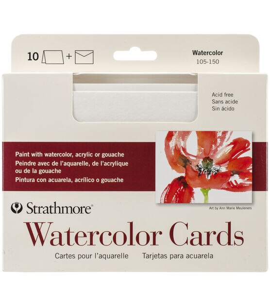 Strathmore Watercolor Cards & Envelopes 5X6.875 50 Count Crafts Art