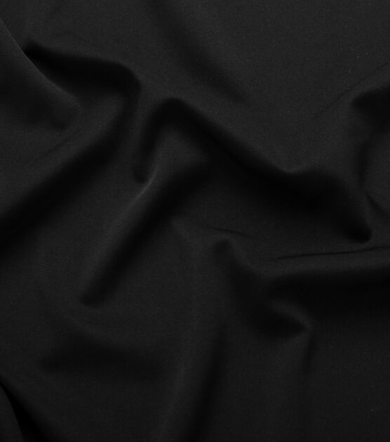 Brushed Suiting Polyester Spandex Fabric Black | JOANN