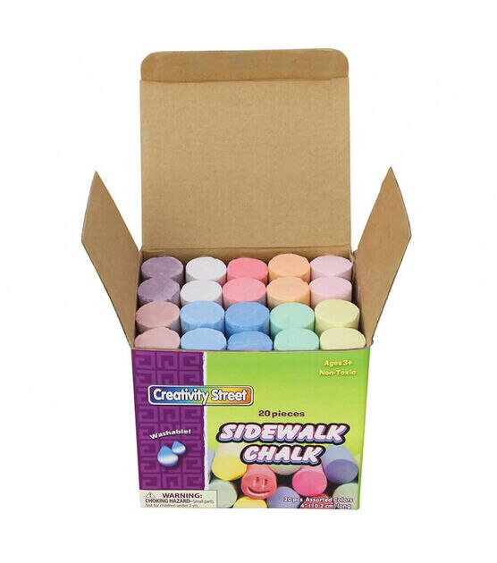 Creativity Street 120ct Assorted Sidewalk Chalk Sticks, , hi-res, image 2