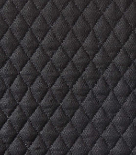 Black Double Faced Quilted Fabric Polyester/Cotton Fabric By the Yard 42  Wide