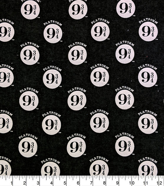 Harry Potter Flannel Fabric Platform 9-3/4 Black