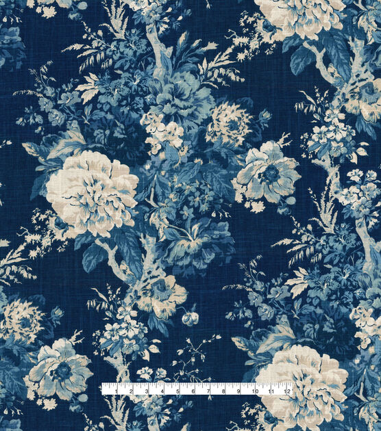 Waverly Country House Chambray Blue Toile Fabric 