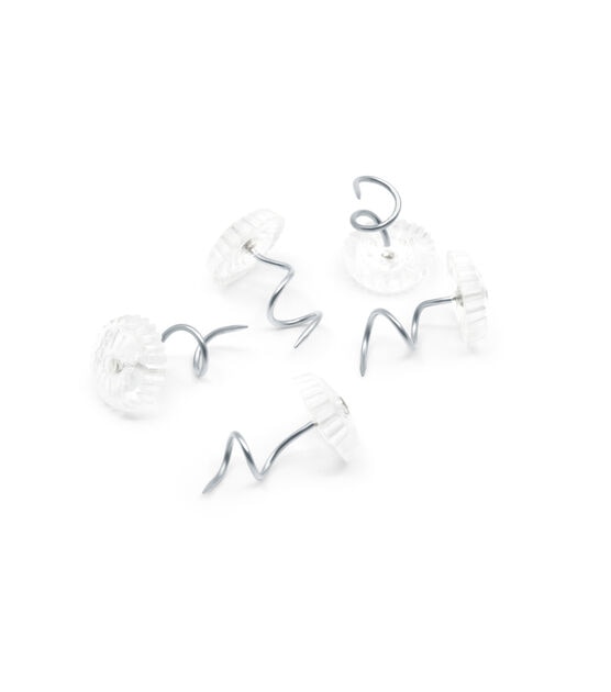30 Pcs Dust Ruffle Pins Bed Skirt Pins Clear Heads Twist Pins for  Upholstery,Slipcovers and Bedskirts,Bedskirt Pins