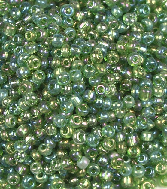 Seed Beads – Dark Green Opaque – Size 6, 8, 10